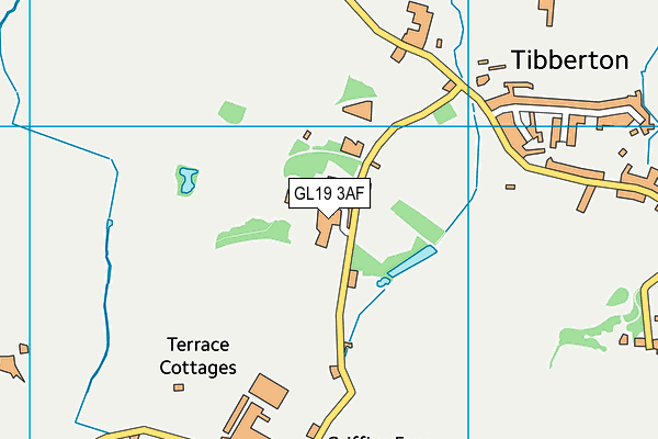 GL19 3AF map - OS VectorMap District (Ordnance Survey)