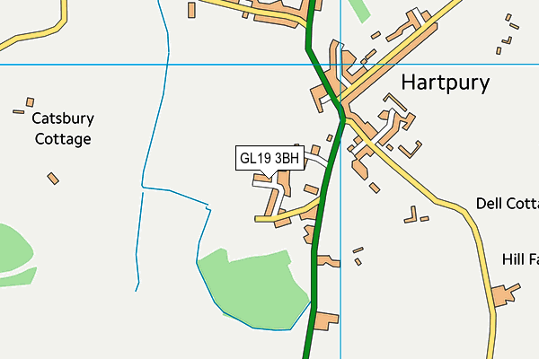 GL19 3BH map - OS VectorMap District (Ordnance Survey)
