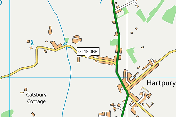 GL19 3BP map - OS VectorMap District (Ordnance Survey)