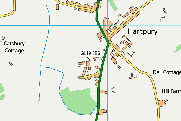 GL19 3BS map - OS VectorMap District (Ordnance Survey)