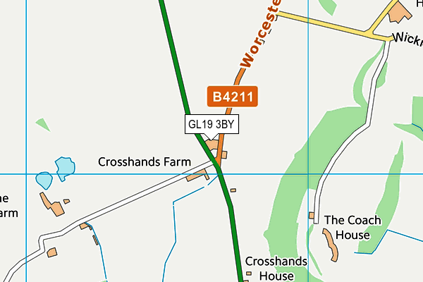 GL19 3BY map - OS VectorMap District (Ordnance Survey)