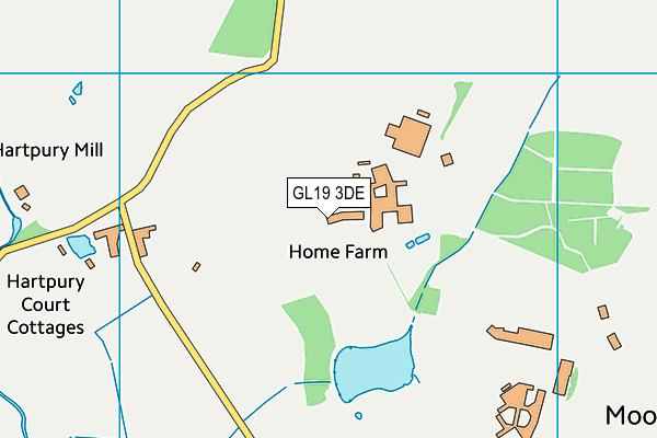 GL19 3DE map - OS VectorMap District (Ordnance Survey)