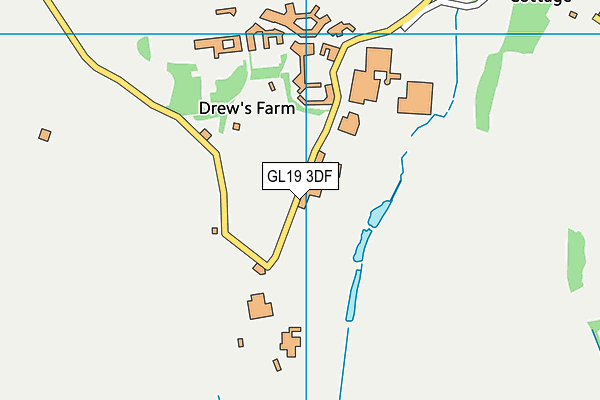GL19 3DF map - OS VectorMap District (Ordnance Survey)