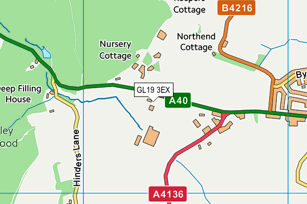 Huntley Church of England Primary School map (GL19 3EX) - OS VectorMap District (Ordnance Survey)