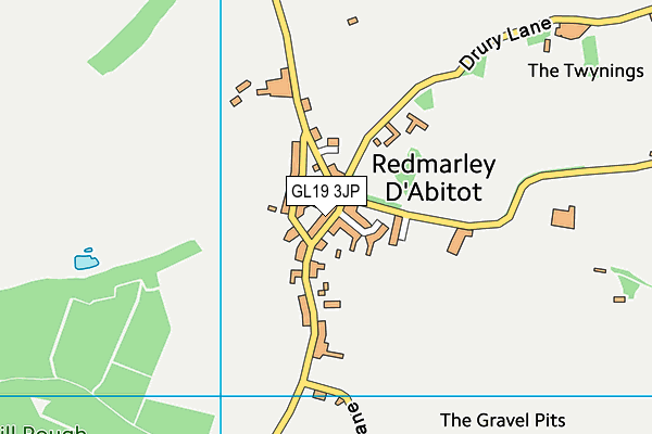 GL19 3JP map - OS VectorMap District (Ordnance Survey)