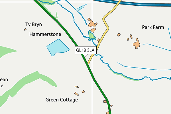 GL19 3LA map - OS VectorMap District (Ordnance Survey)
