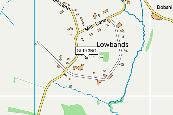 GL19 3NG map - OS VectorMap District (Ordnance Survey)