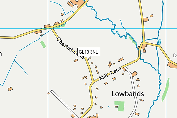 GL19 3NL map - OS VectorMap District (Ordnance Survey)