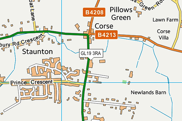 Staunton and Corse Church of England Primary School map (GL19 3RA) - OS VectorMap District (Ordnance Survey)