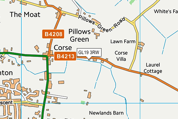 GL19 3RW map - OS VectorMap District (Ordnance Survey)