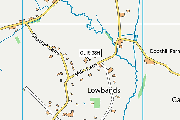 GL19 3SH map - OS VectorMap District (Ordnance Survey)