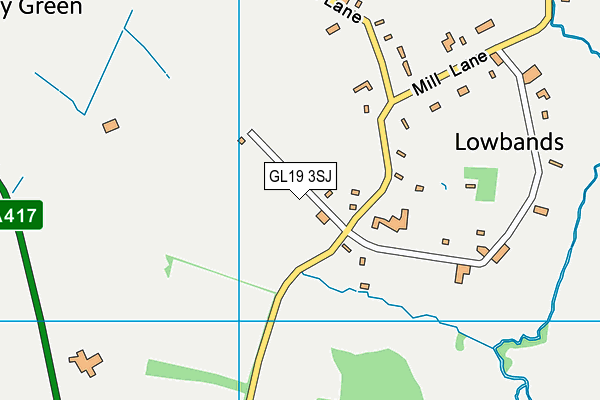GL19 3SJ map - OS VectorMap District (Ordnance Survey)