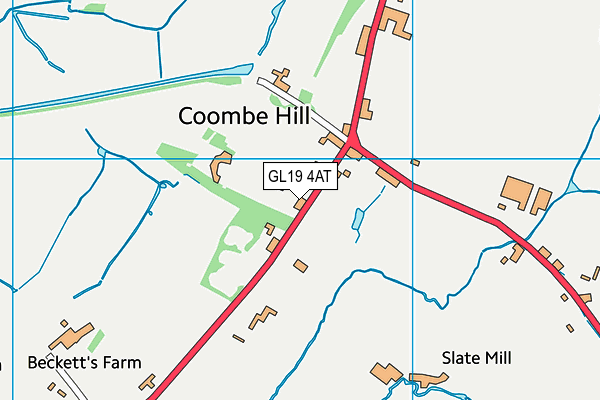 GL19 4AT map - OS VectorMap District (Ordnance Survey)