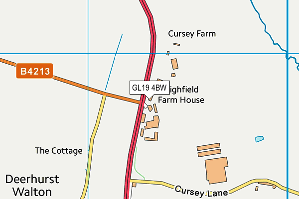 GL19 4BW map - OS VectorMap District (Ordnance Survey)