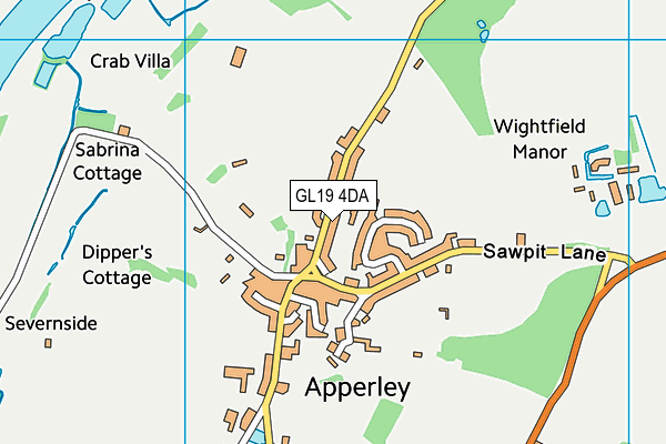 GL19 4DA map - OS VectorMap District (Ordnance Survey)