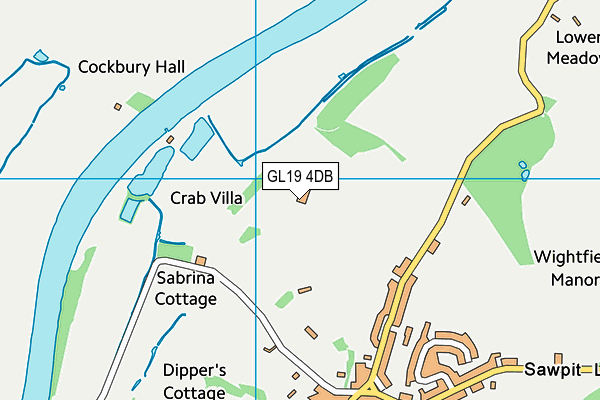 GL19 4DB map - OS VectorMap District (Ordnance Survey)