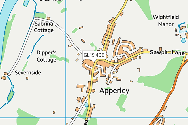 GL19 4DE map - OS VectorMap District (Ordnance Survey)