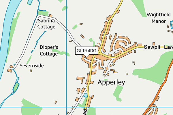 GL19 4DG map - OS VectorMap District (Ordnance Survey)