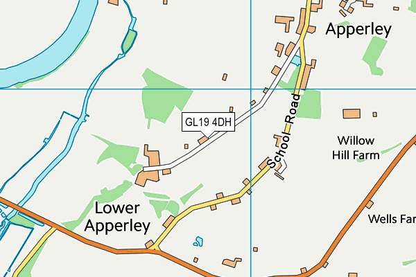 GL19 4DH map - OS VectorMap District (Ordnance Survey)