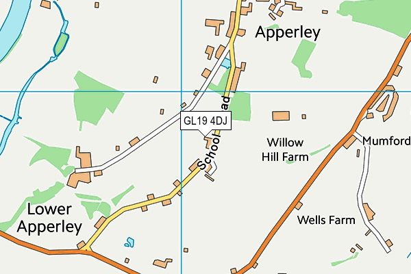 Apperley Cricket Club map (GL19 4DJ) - OS VectorMap District (Ordnance Survey)