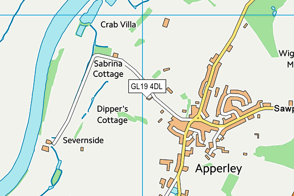GL19 4DL map - OS VectorMap District (Ordnance Survey)