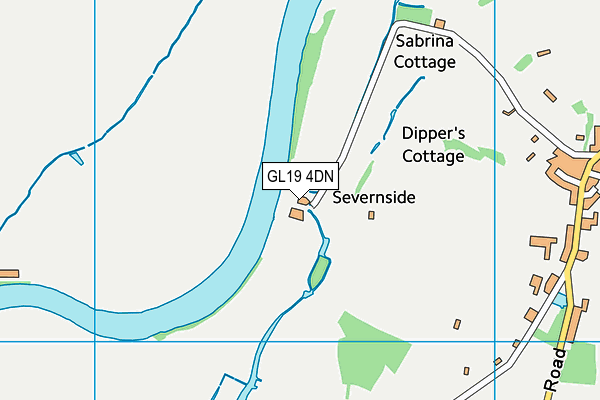 GL19 4DN map - OS VectorMap District (Ordnance Survey)