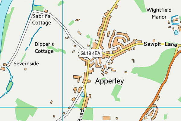 GL19 4EA map - OS VectorMap District (Ordnance Survey)