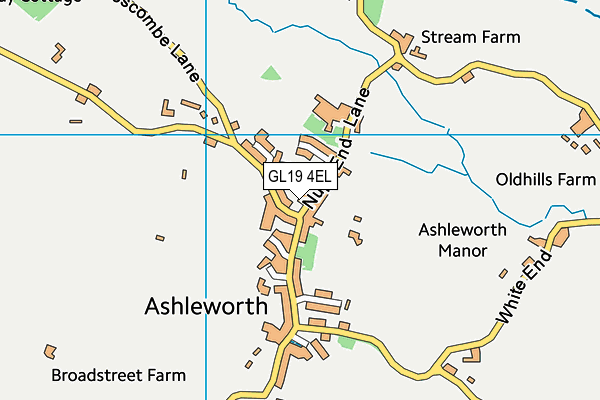 GL19 4EL map - OS VectorMap District (Ordnance Survey)