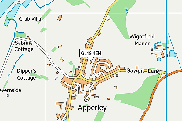 GL19 4EN map - OS VectorMap District (Ordnance Survey)