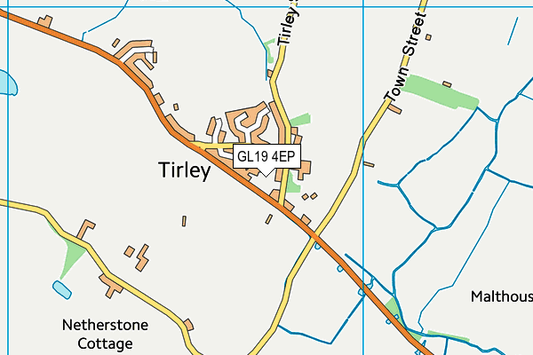 GL19 4EP map - OS VectorMap District (Ordnance Survey)