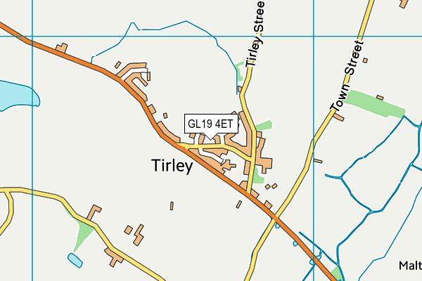 GL19 4ET map - OS VectorMap District (Ordnance Survey)