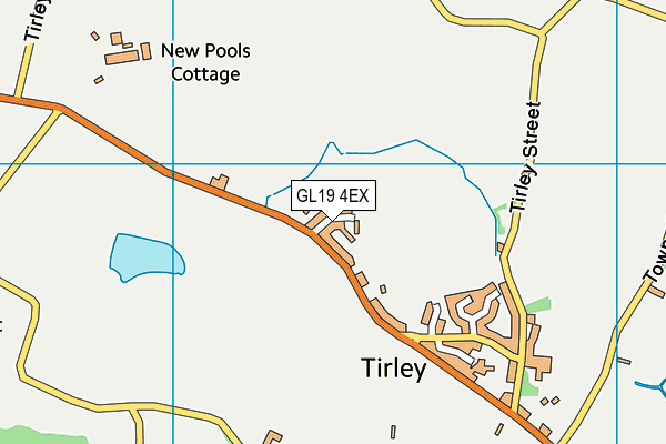 GL19 4EX map - OS VectorMap District (Ordnance Survey)