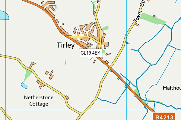 GL19 4EY map - OS VectorMap District (Ordnance Survey)