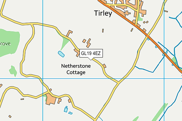 GL19 4EZ map - OS VectorMap District (Ordnance Survey)