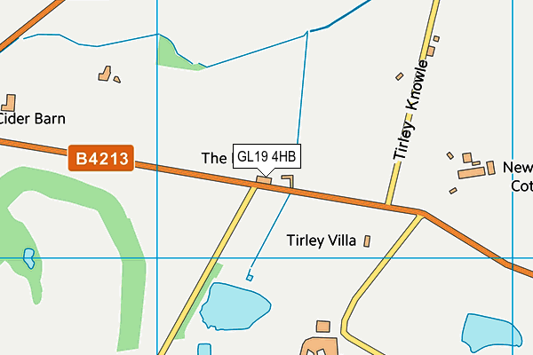 GL19 4HB map - OS VectorMap District (Ordnance Survey)