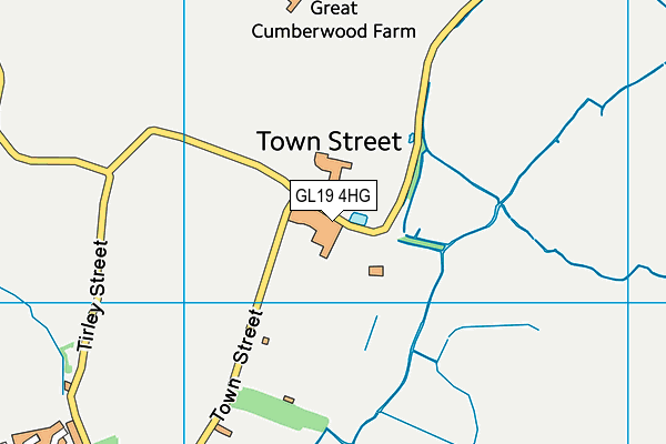 GL19 4HG map - OS VectorMap District (Ordnance Survey)