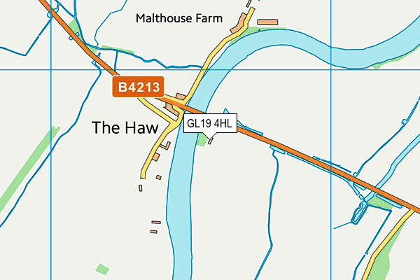 GL19 4HL map - OS VectorMap District (Ordnance Survey)