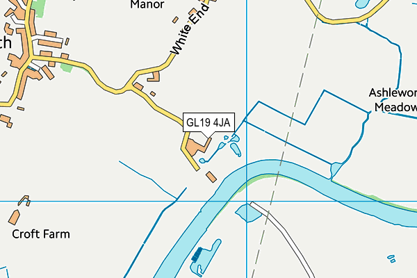 GL19 4JA map - OS VectorMap District (Ordnance Survey)