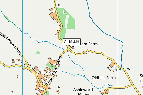 GL19 4JH map - OS VectorMap District (Ordnance Survey)