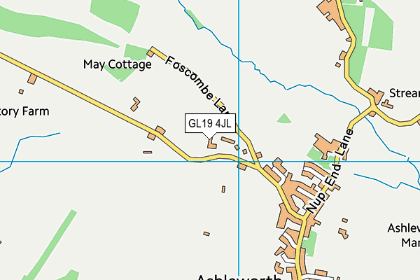 GL19 4JL map - OS VectorMap District (Ordnance Survey)