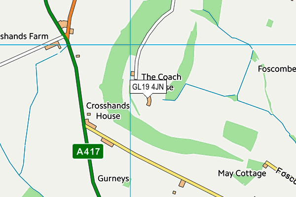 GL19 4JN map - OS VectorMap District (Ordnance Survey)