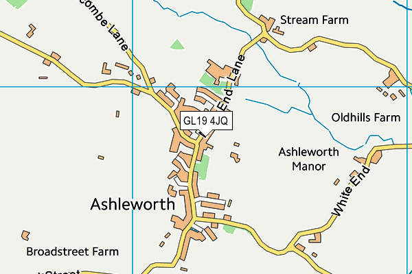 GL19 4JQ map - OS VectorMap District (Ordnance Survey)