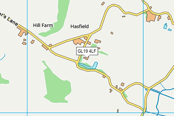 GL19 4LF map - OS VectorMap District (Ordnance Survey)