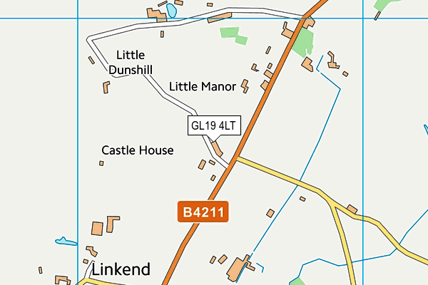 GL19 4LT map - OS VectorMap District (Ordnance Survey)