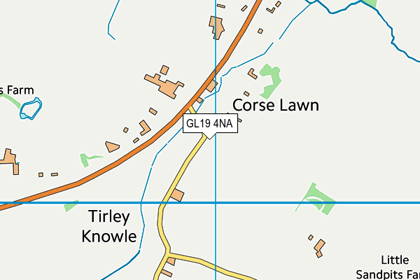 GL19 4NA map - OS VectorMap District (Ordnance Survey)