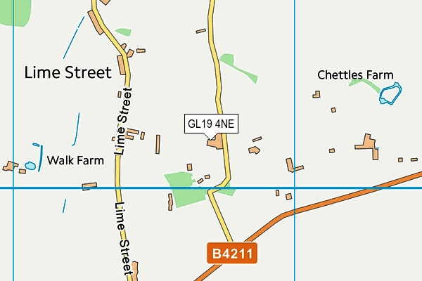 GL19 4NE map - OS VectorMap District (Ordnance Survey)