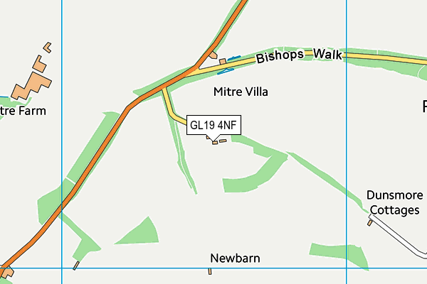 GL19 4NF map - OS VectorMap District (Ordnance Survey)