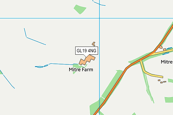 GL19 4NG map - OS VectorMap District (Ordnance Survey)