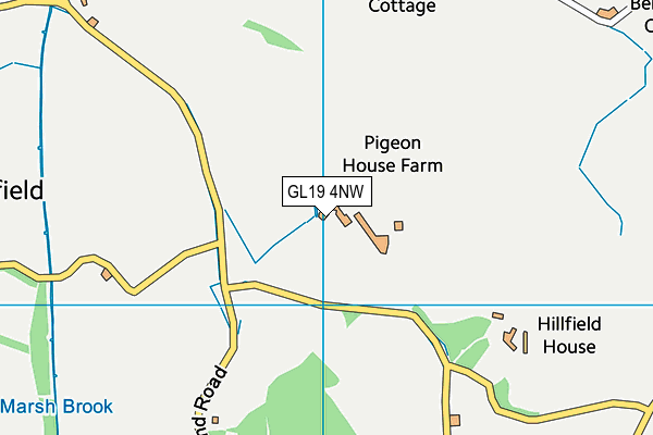 GL19 4NW map - OS VectorMap District (Ordnance Survey)