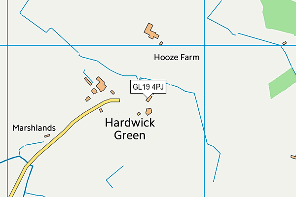 GL19 4PJ map - OS VectorMap District (Ordnance Survey)